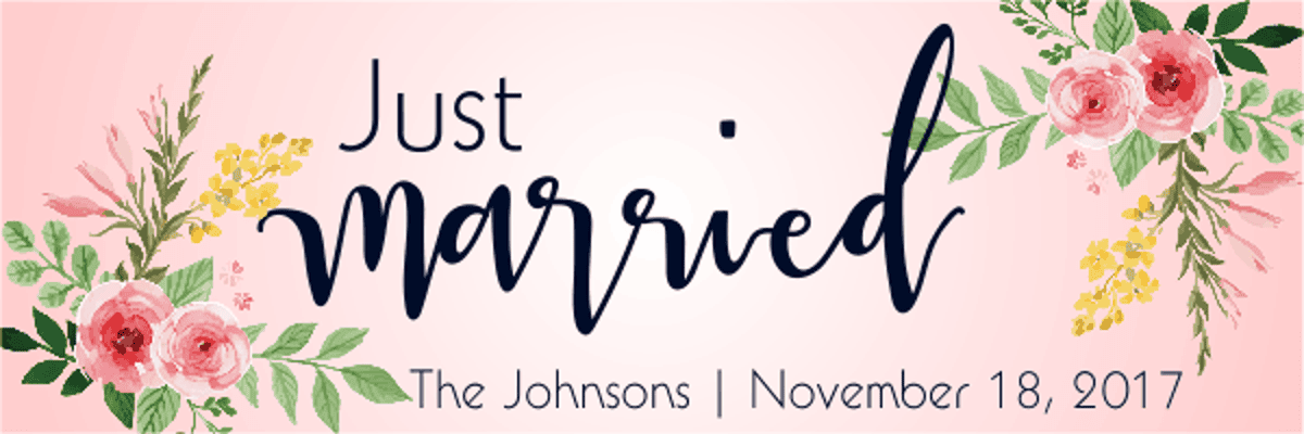 Just Married Bumper Sticker