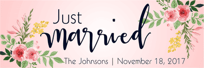 Just Married Bumper Sticker