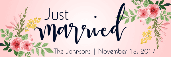 Just Married Bumper Sticker