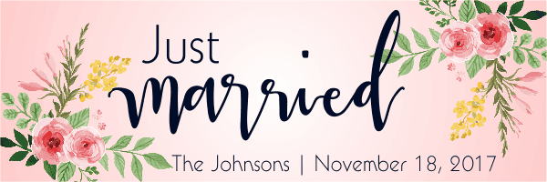 Just Married Bumper Sticker