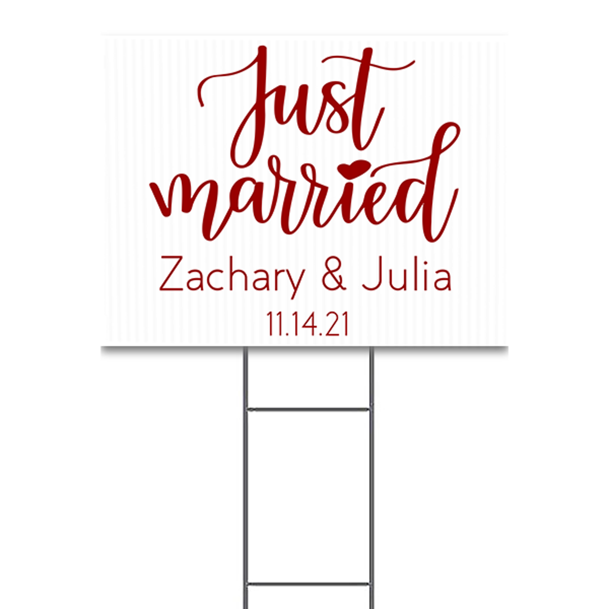Just Married Yard Sign