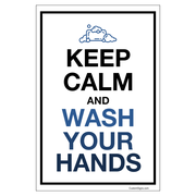 Keep Calm Hand Washing 6" x 4" Full Color Sign