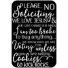 No Soliciting Kick Rocks Aluminum Sign