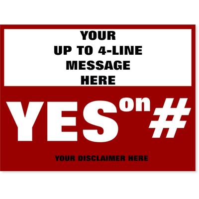 Large Message Vote Yes Yard Sign | 18" x 24"
