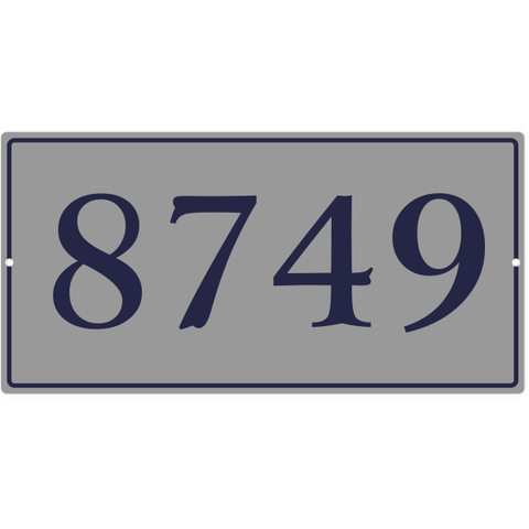 Large Rectangle Border 8" x 16" House Number Sign 