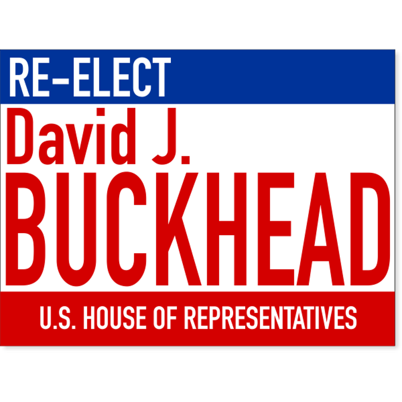 Large Text Re-Election Yard Sign | 18" x 24"