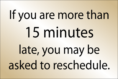 Late Arrival Reschedule Appointment