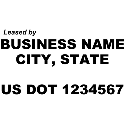 Leased By Truck Door Decal