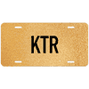 Gold Texture Monogram License Plate