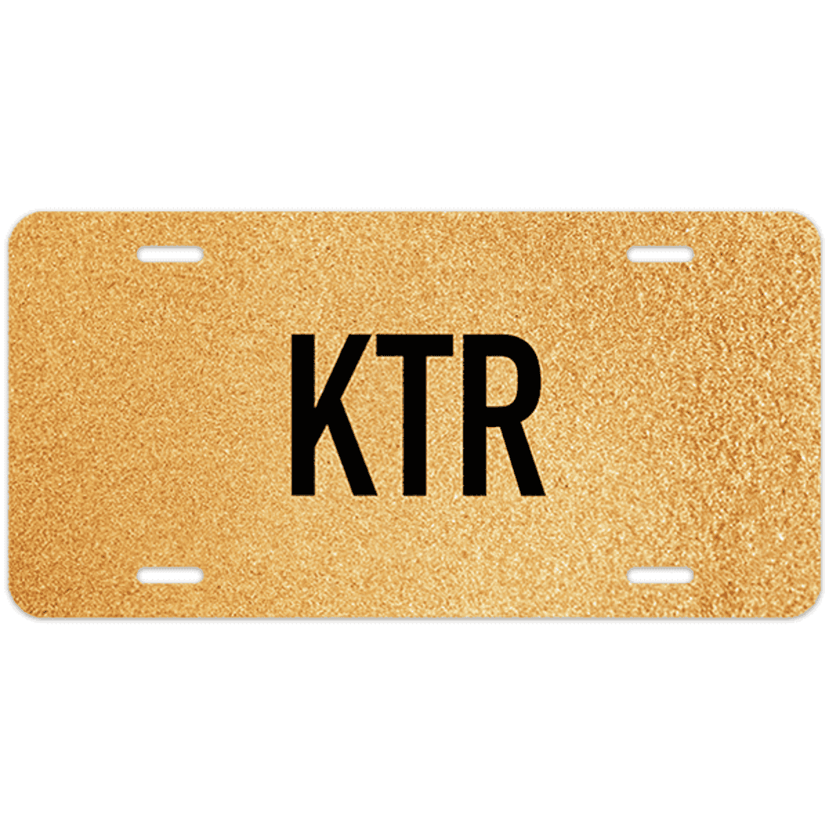 Gold Texture Monogram License Plate