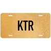 Gold Texture Monogram License Plate