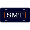 Navy with Orange Frame Monogram License Plate