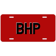 Red and Black Custom Monogram License Plate