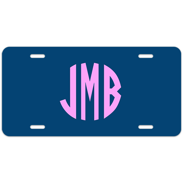 Traditional Custom Monogram License Plate