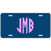 Traditional Monogram License Plate