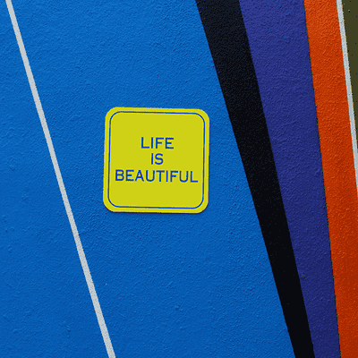 Life Is Beautiful Sign - alternate view