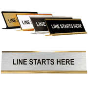 Line Starts Here 2" x 8" Desk Plate