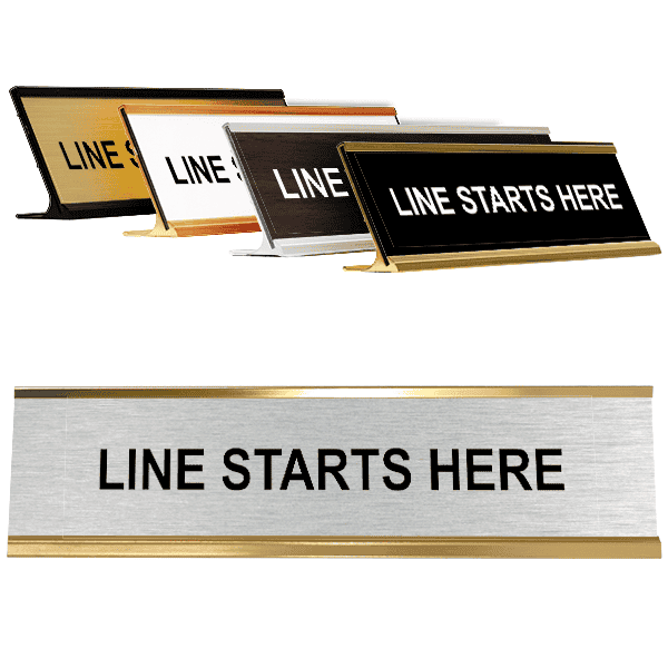 Line Starts Here 2" x 8" Desk Plate