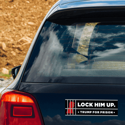 Lock Donald Trump Up Bumper Sticker - alternate view