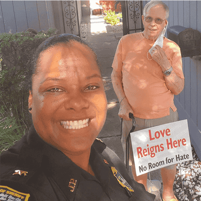 Love Reigns Here Yard Sign - alternate view
