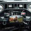 Upload Your Pet Photo Custom Front License Plate of a Dog Owner with Pet on a Truck