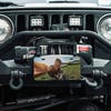 Upload Your Pet Photo Custom Front License Plate of a Dog Owner with Pet on a Truck