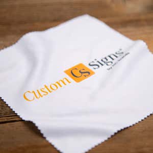 Microfiber Cleaning Cloth on a Wooden Desk