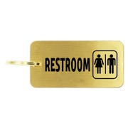 Men/Women Restroom Icon Brass Key Chain