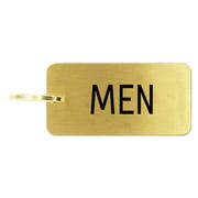Men's Restroom Brass Key Chain