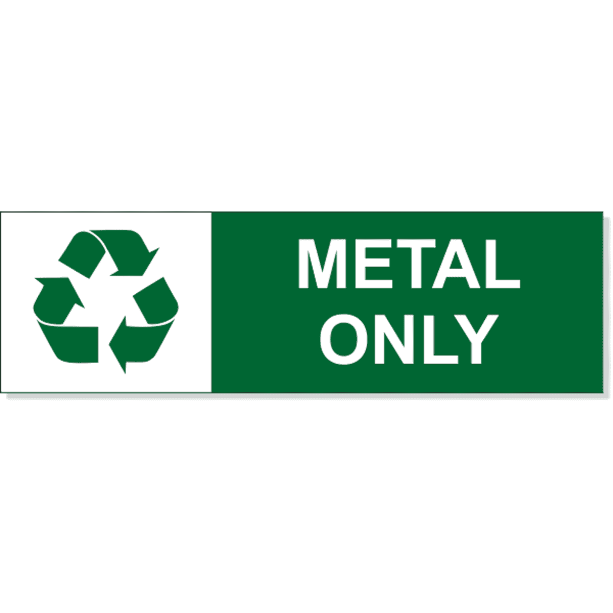 Metal Recycle Decal | 3" x 10"