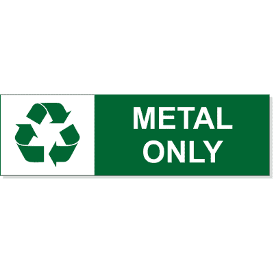 Metal Recycle Decal | 3" x 10"