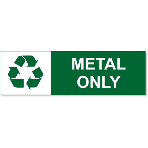 3" x 10 Metal Recycle Decal