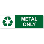 3" x 10 Metal Recycle Decal
