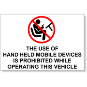 4" x 6" Mobile Device Prohibited While Operating Bumper Sticker