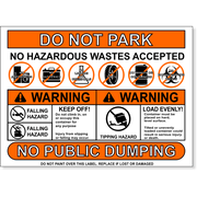 8" x 11" Multi Message Container Safety Decal