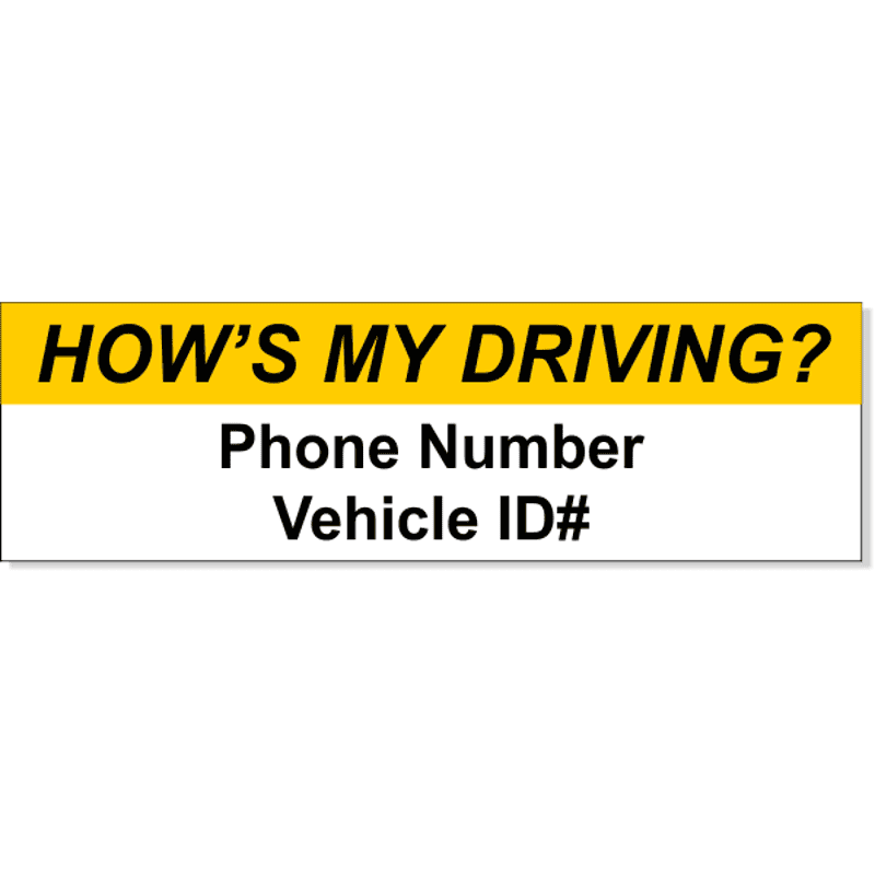 My Driving Bumper Sticker w/ ID | 3" x 10"