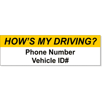 My Driving Bumper Sticker w/ ID | 3" x 10"