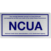NCUA Blue / Silver Aluminum Wall Plate | 4" x 8"