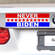 3" x 10" Never Biden Bumper Sticker