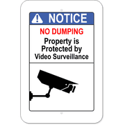 No Dumping Video Surveillance 18" x 12" Aluminum Sign 