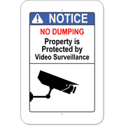No Dumping Video Surveillance 18" x 12" Aluminum Sign