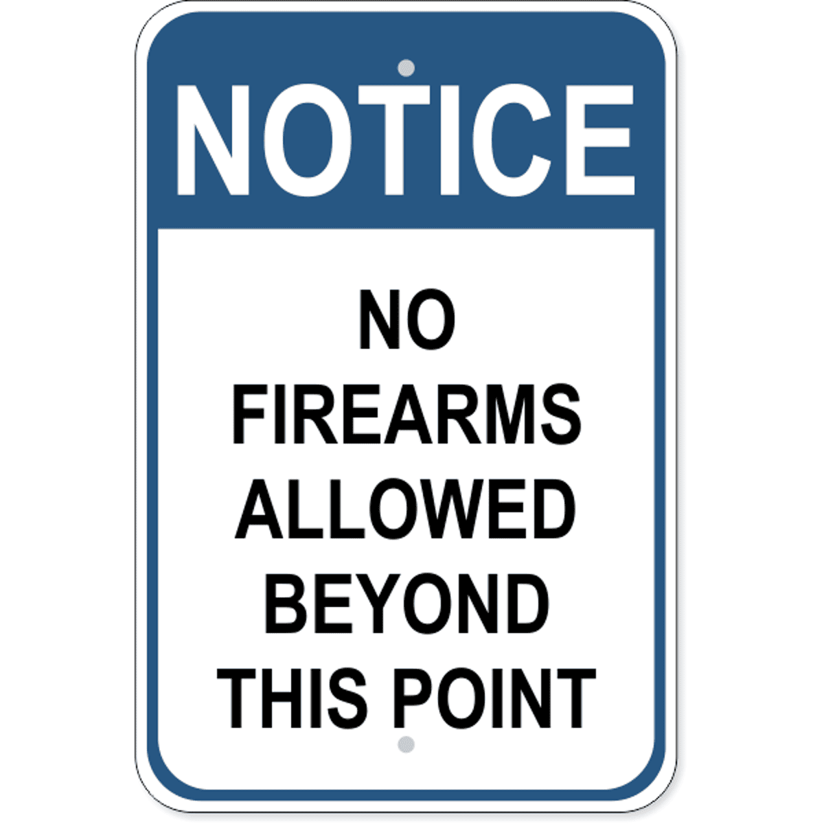 No Firearms Allowed Aluminum Sign | 18" x 12"