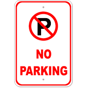 No Parking 18" x 12" Aluminum Sign 