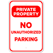 No Parking Private Property 18" x 12" Aluminum Sign 