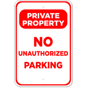 No Parking Private Property 18" x 12" Aluminum Sign 