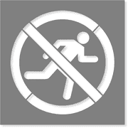Choose Your Size No Running Icon Stencil