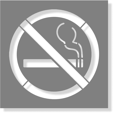 Choose Your Size No Smoking Stencil