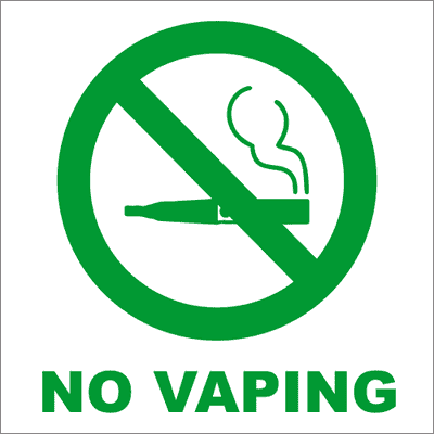 No Vaping Engraved Sign