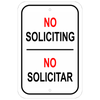 No Soliciting No Solicitar Aluminum Sign