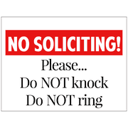 Please Do Not Knock Do Not Ring Yard Sign